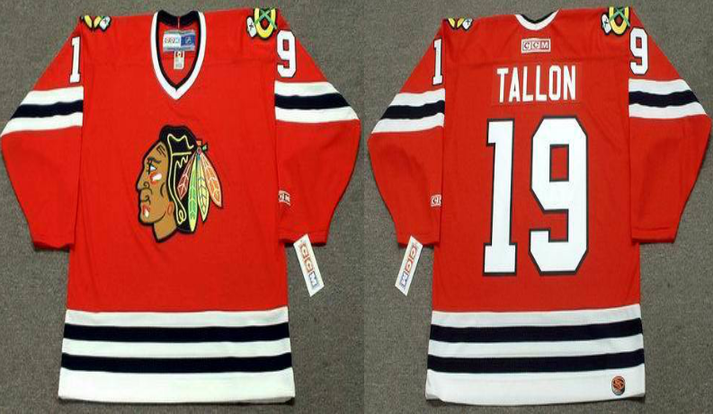 2019 Men Chicago Blackhawks 19 Tallon red CCM NHL jerseys